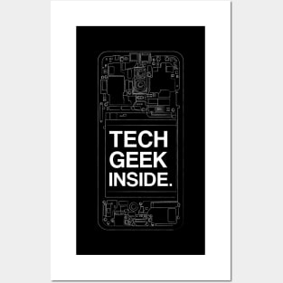 Tech Geek Inside Posters and Art